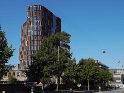 The iconic building the Maersk Tower has rapidly become a landmark structure for Copenhagen Science City