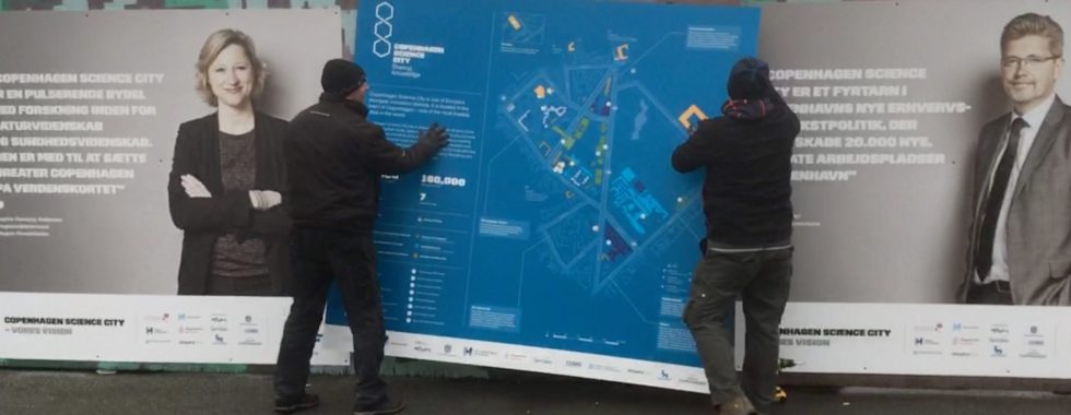 King size map erected in Copenhagen Science City