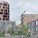 New student housing on corner of Jagtvej and Lersø Park Allé features landmark building.
