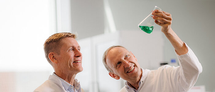 Morten Albrechtsen and Andreas Kjær CEO & Founder of the Copenhagen Science City-located start-up Fluoguide
