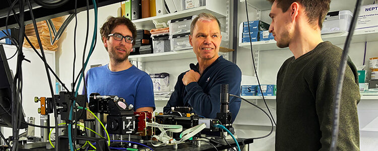 Copenhagen Science City-located start-up Sparrow Quantum, CEO Kurt Stokbro in lab: Photo Sparrow Quantum